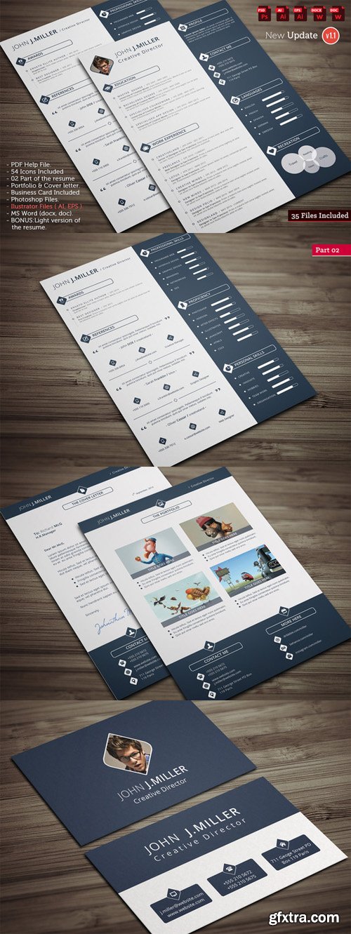 CreativeMarket - CV Resume 79641