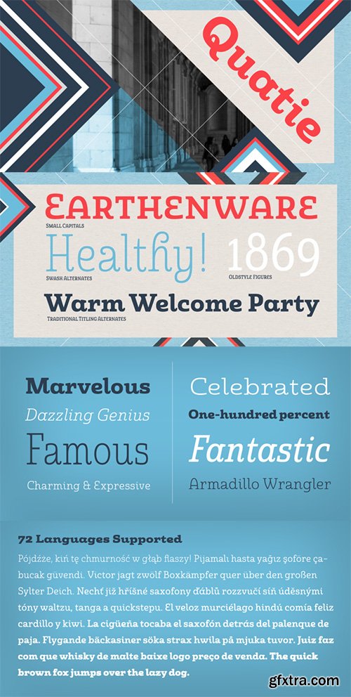 Quatie Font Family - 48 Fonts $1152