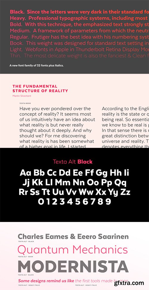 Texta Font Family - 32 Fonts $832