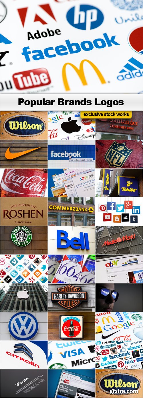 Popuar Brands Logos - 30x JPEGs