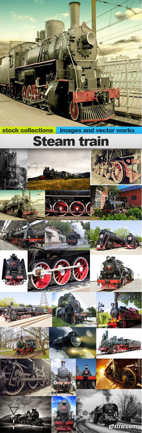 Steam train,25 x UHQ JPEG