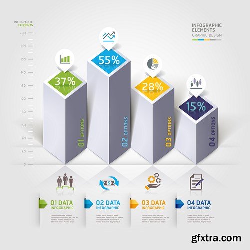 Collection of Infographics Vol.134, 25xEPS