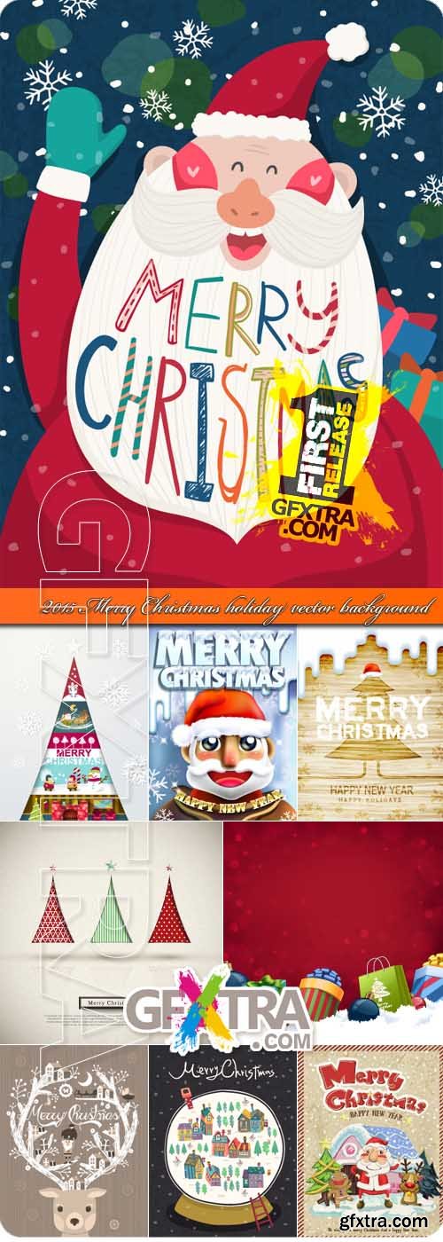 2015 Merry Christmas holiday vector background