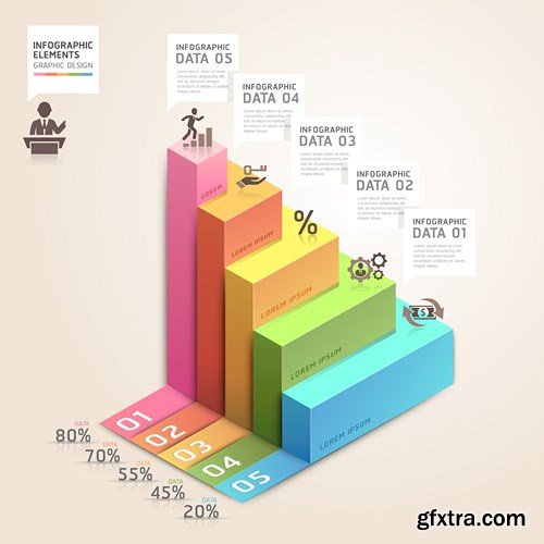 Collection of Infographics Vol.134, 25xEPS