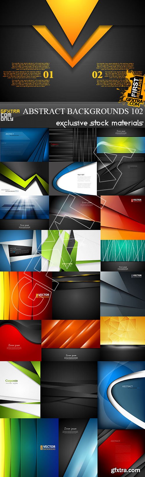 Collection of Vector Abstract Backgrounds Vol.102, 25xEPS