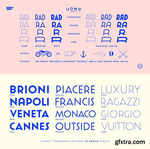 Uomo Font Family - 27 Font $486