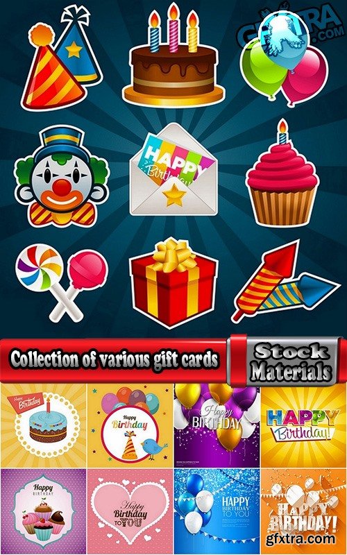 Collection of various gift cards vector images #2-25 Eps