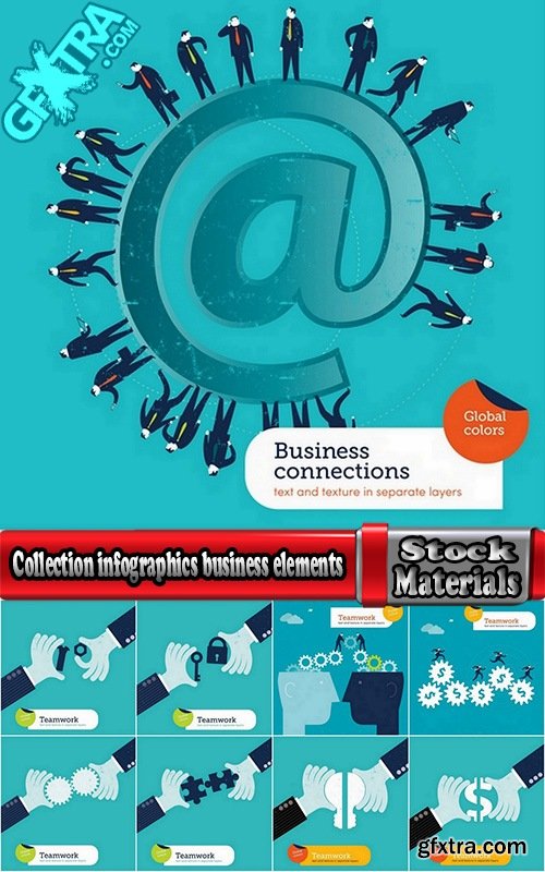 Collection infographics business elements vector images 25 Eps