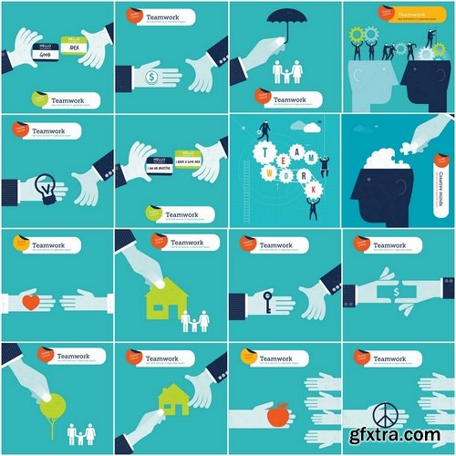 Collection infographics business elements vector images 25 Eps