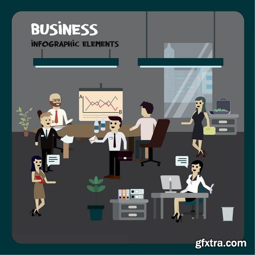 Stock Vectors - Business Infographic 5, 25xEPS