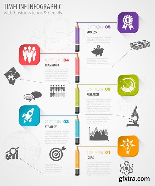 Stock Vectors - Business Infographic 5, 25xEPS