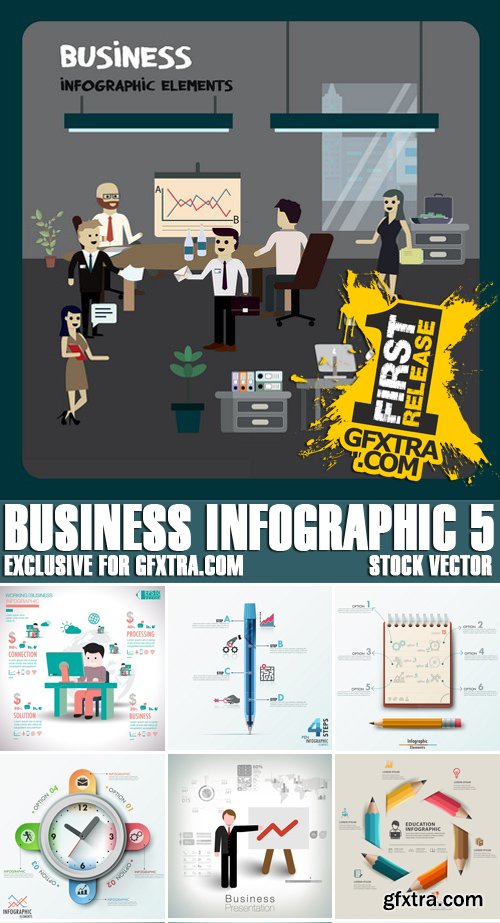 Stock Vectors - Business Infographic 5, 25xEPS