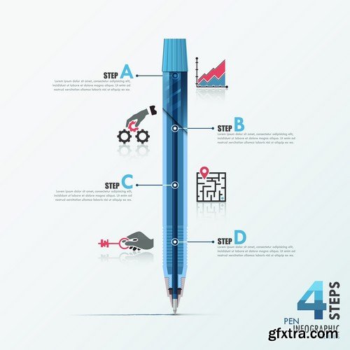 Stock Vectors - Business Infographic 5, 25xEPS