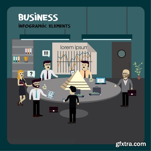 Stock Vectors - Business Infographic 5, 25xEPS