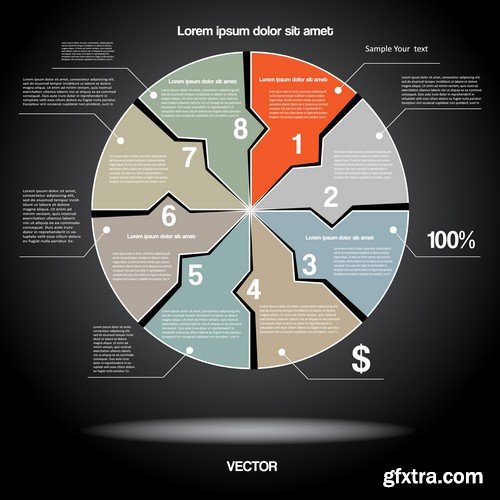 Stock Vectors - Business Infographic 5, 25xEPS