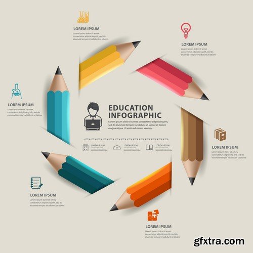 Stock Vectors - Business Infographic 5, 25xEPS