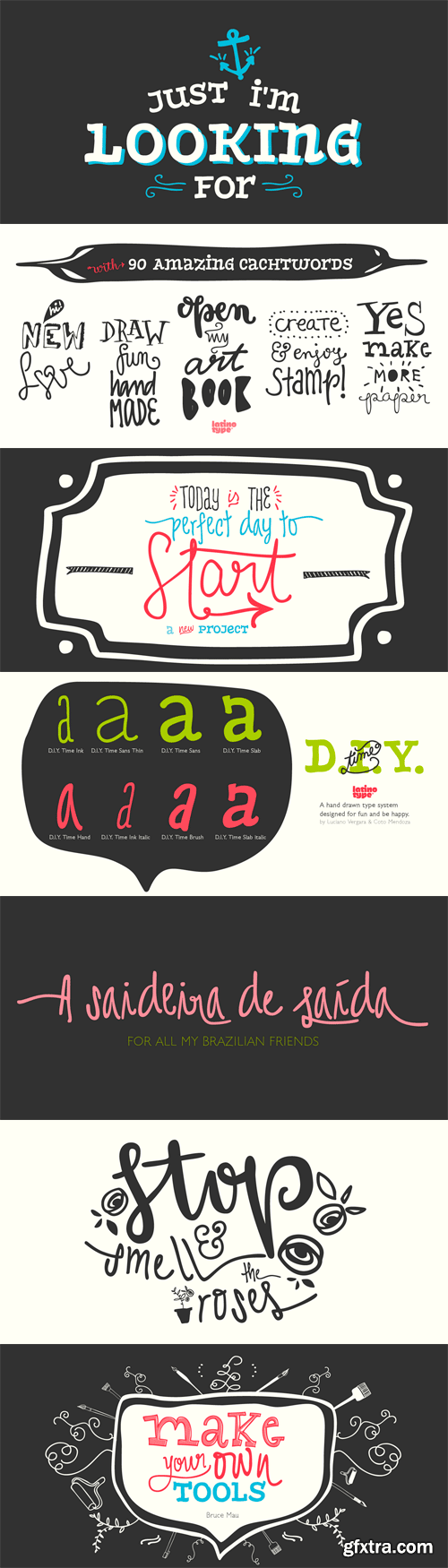 D.I.Y. Time Font Family - 11 Fonts for $99