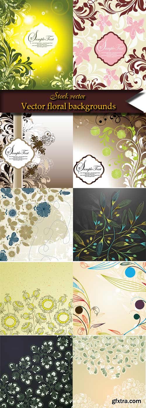 Vector floral backgrounds