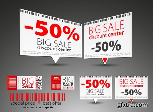 Big Sale Design Elements Vector Set