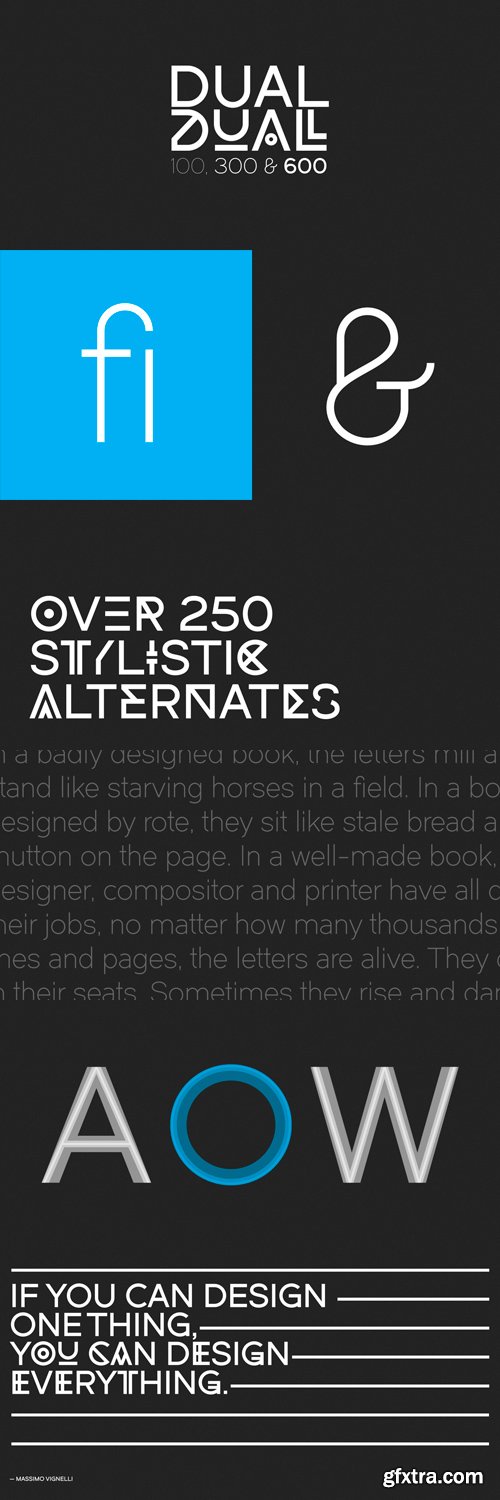 Dual Font Family - 2 Fonts for $55