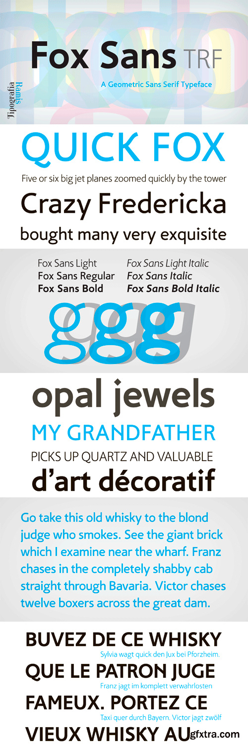 Fox Sans TRF Font Family - 6 Fonts for $140