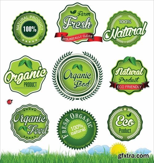 Collection of labels for food 25 Eps