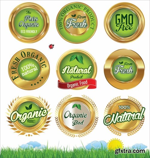 Collection of labels for food 25 Eps