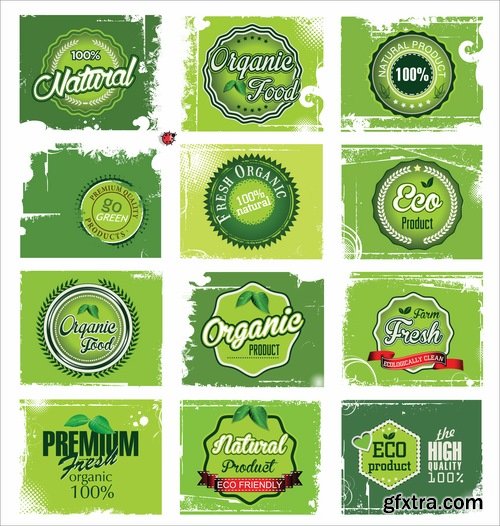 Collection of labels for food 25 Eps