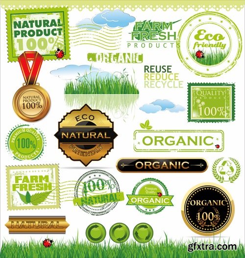 Collection of labels for food 25 Eps