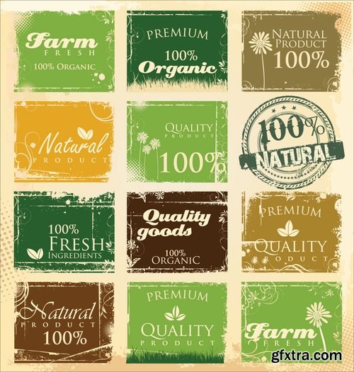 Collection of labels for food 25 Eps