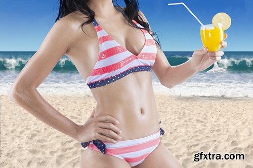 Beautiful girl drinking beverages #2-25 UHQ Jpeg