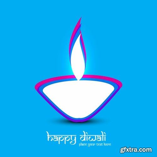 Collection of posters Diwali vector images 25 Eps