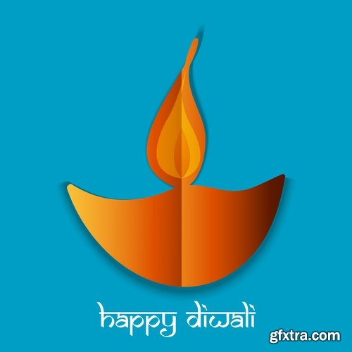 Collection of posters Diwali vector images 25 Eps