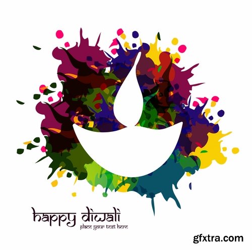 Collection of posters Diwali vector images 25 Eps