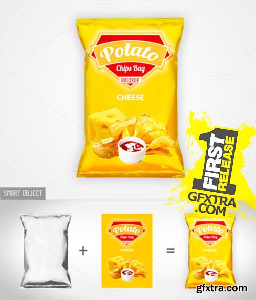 Chips Bag Mock-Up - Creativemarket 84599