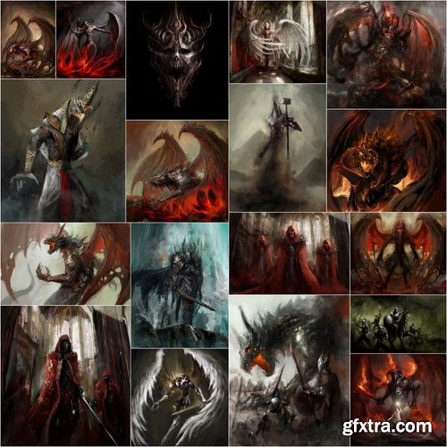 Collection of mythical creatures 25 UHQ Jpeg