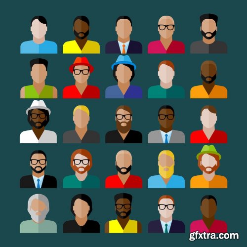 Hipster Style People Vector Set