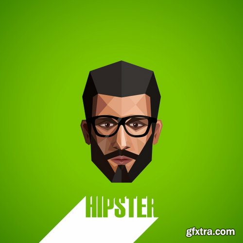 Hipster Style People Vector Set