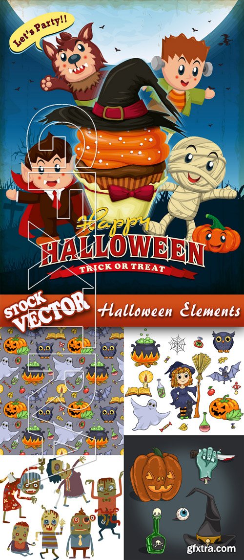 Halloween Elements Vector Set