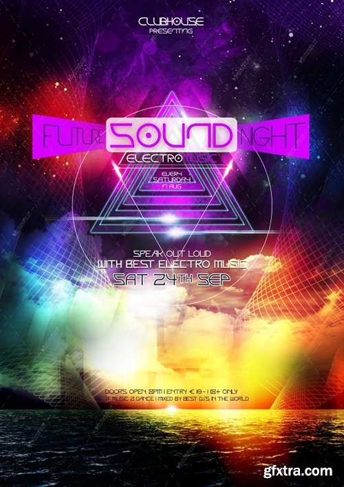 Electro Sound Flyer PSD