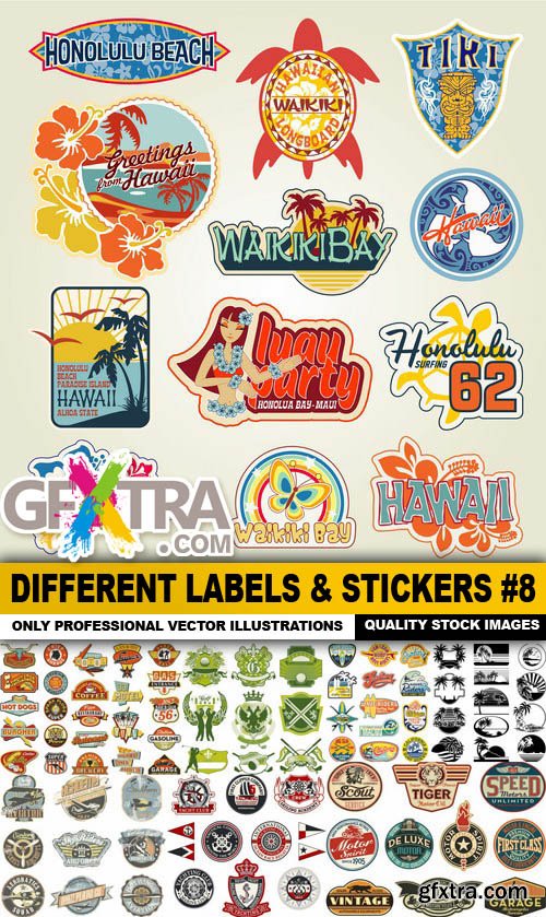 Different Labels &amp; Stickers #8 - 25 Vector