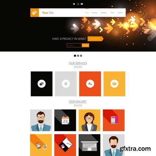 Stock Vectors - Website template 18, 25xEPS