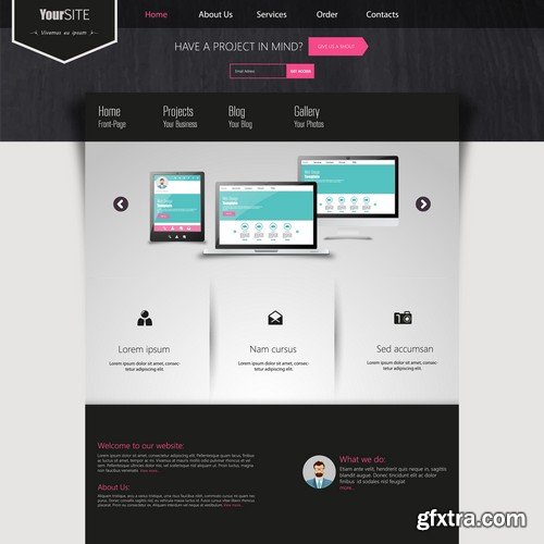 Stock Vectors - Website template 18, 25xEPS