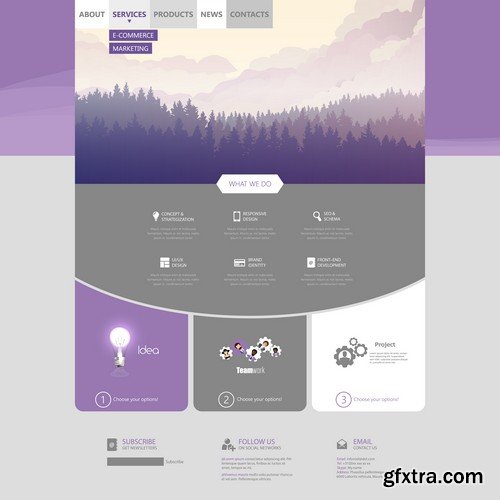 Stock Vectors - Website template 18, 25xEPS