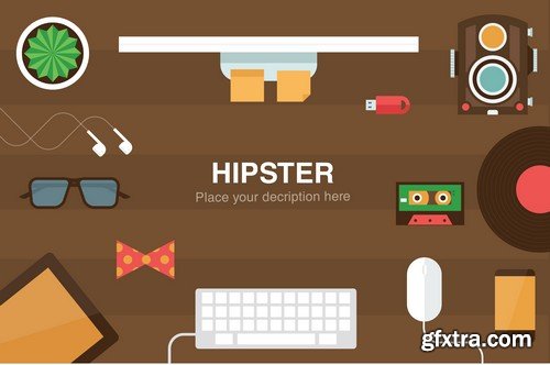 Stock Vectors - Hipster 2, 25xEPS