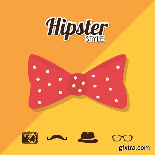 Stock Vectors - Hipster 2, 25xEPS