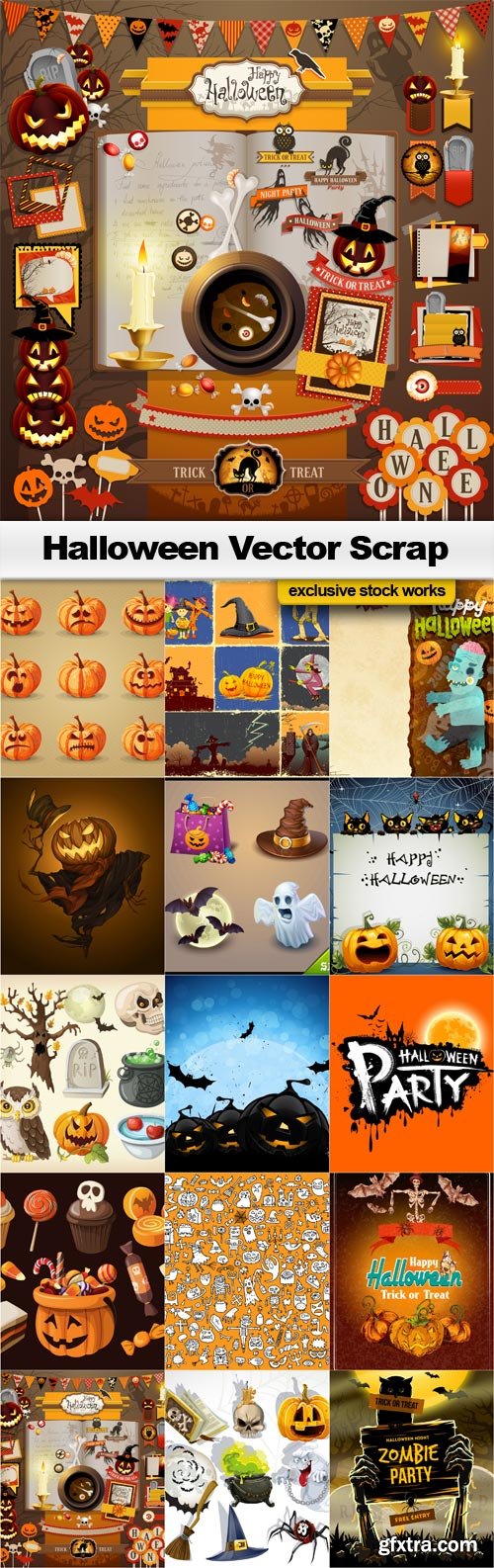 Halloween Vector Scrap - 15x EPS