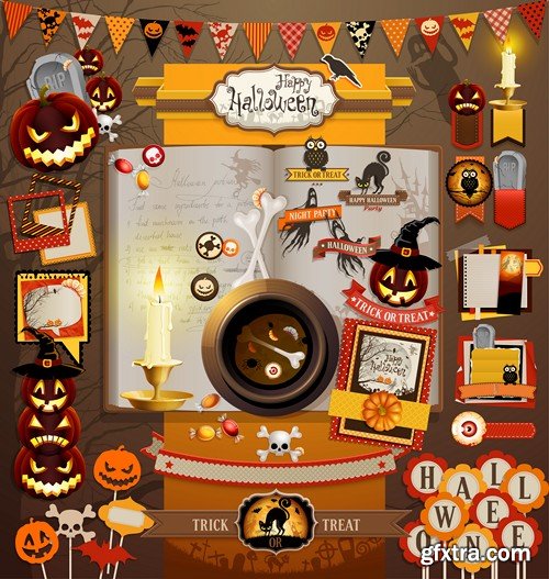 Halloween Vector Scrap - 15x EPS