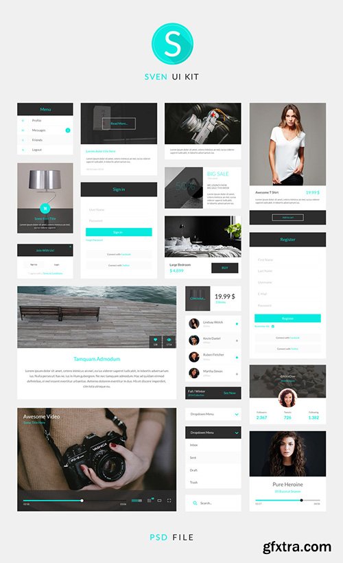 PSD Web Design - Sven - Modern Ui Kit