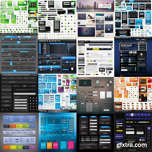 Web Design Elements #6 - 30 Vector